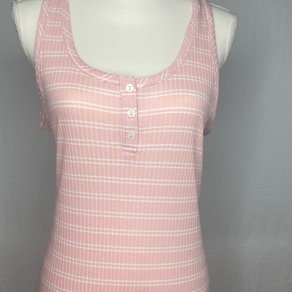 (NWT ellen tracy pink white stripes dress sleeveless size small, size Medium - Picture 3 of 6